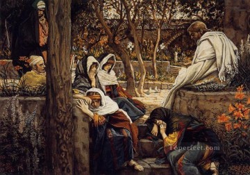  religious Oil Painting - Jesus at Bethany James Jacques Joseph Tissot religious Christian